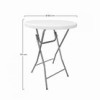 MESA PLEGABLE ALTA REDONDA BLANCA