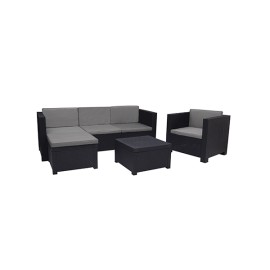 CONJUNTO IMITACION/RATTAN MANHATTAN - 4 PZAS