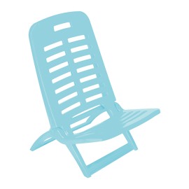 (4 u.) SILLA PLAYA PLEGABLE AZUL