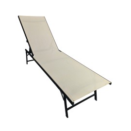 TUMBONA CERDEÑA ACERO 5P BEIGE - 100X40X120