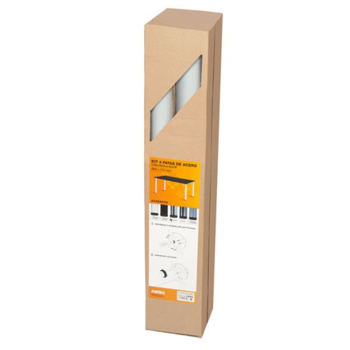 PATA MESA REDONDA PACK/4 BLANC - 60X710 MM