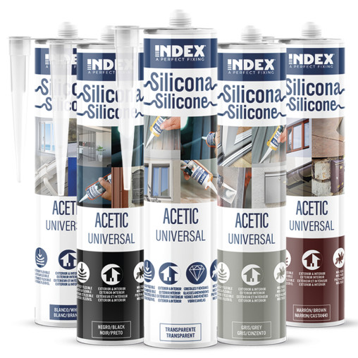SI-UNI - SILICONA ACETIC UNIVERSAL 280-BLANCO ( 12 u.)