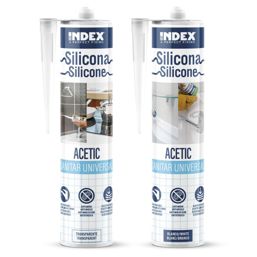 SI-UNS - SILICONA ACETIC SANITAR UNIVERSAL 280-BLANCO ( 12 u.)
