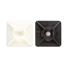 BN-BA NEGRO - BASE DOS VIAS ADHESIVA PARA BRIDA 19,0X19,0 ( 100 u.)