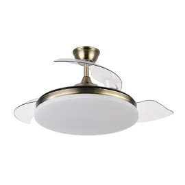 VENTILADOR TECHO CIERZO 4 ASP RETRACT DORADO
