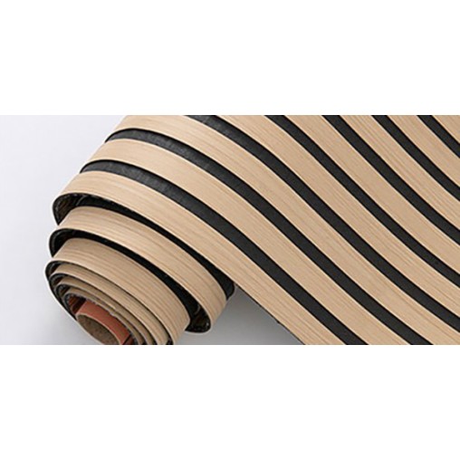 ROLLO ROBLE NATURAL CON FIELTRO NEGRO