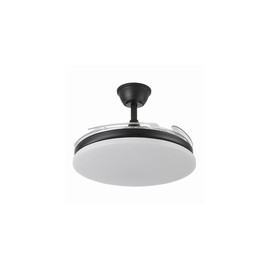 VENTILADOR TECHO C/LUZ 4 ASP RETRACTIL NEGRO