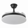 VENTILADOR TECHO C/LUZ 4 ASP RETRACTIL NEGRO
