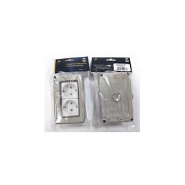 BASE DOBLE SUPERIFICIE ESTANCO SCHUKO C/TT IP55