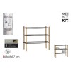 ESTANTERIA METAL BAMBU 3 BAL