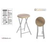 TABURETE MADERA METAL