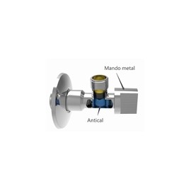 VALVULA ESCUADRA ANTICAL M/METAL - 1/2-3/8''