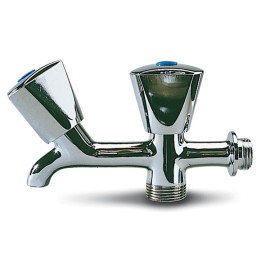 GRIFO CURVO DOBLE LAVADORA - 1/2-3/4''