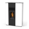 ESTUFA PELLET CANALIZABLE BLANCA SLIM PASILLO - 10 KW