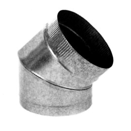 CODO ESTUFA GALVANIZADO 45 - 90 MM