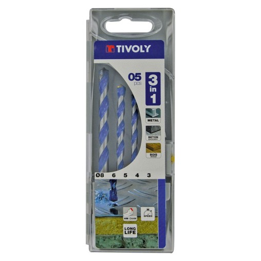 BROCAS MULTIMATERIAL JGO. 5 - 3-8 MM