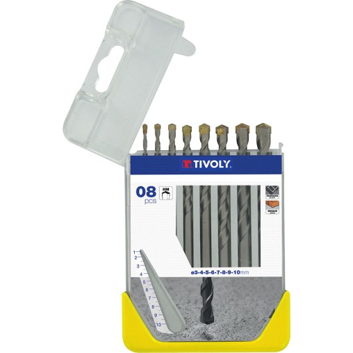 BROCA HORMIGON SET 8 PZS - 3-10 MM
