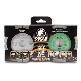 DISCO DIAMANTE PORC+G.OB PACK 2 - 115 MM