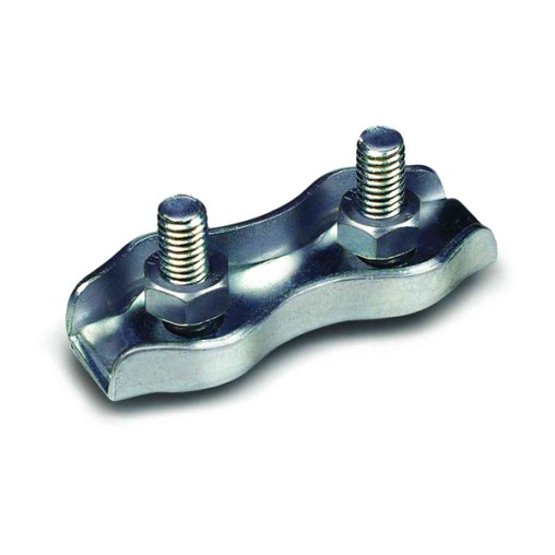 SUJETACABLE PLANO DOB.ZN C/100 - 4 MM