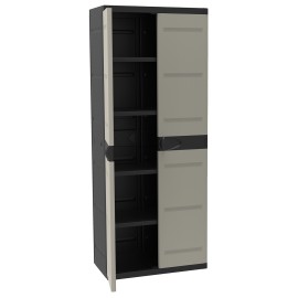 ARMARIO RESINA 2 PUERTAS 4 BAL NGR - 70X44X176