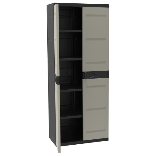 ARMARIO RESINA 2 PUERTAS 4 BAL NGR - 70X44X176