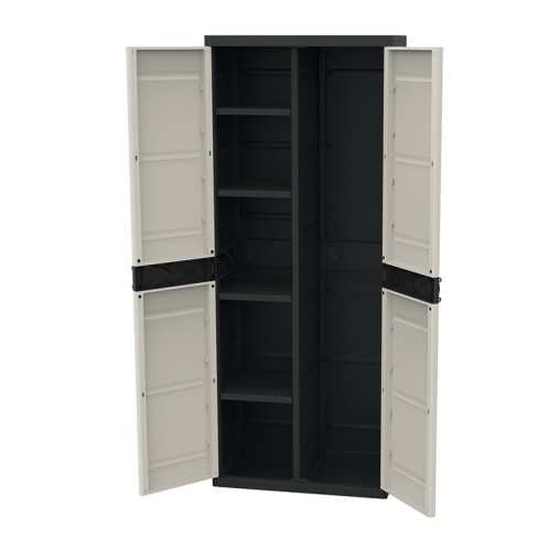 ARMARIO RESINA 2 P C/ESCOBERO NGR - 70X41X176