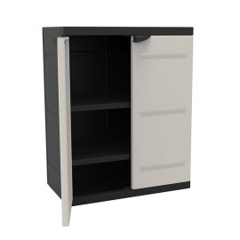 ARMARIO RESINA 2 PUERTAS BAJO NGR - 70X44X88