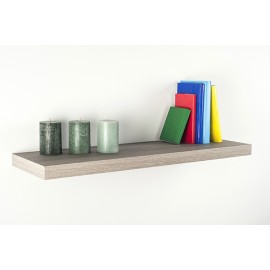 BALDA PARED ROBLE GR C/FIJACION OCULTA - 80X25 CM
