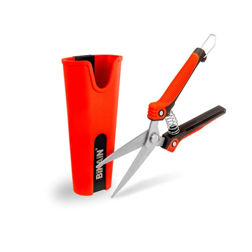 TIJERA PODAR 1 MANO+FUNDA ROJA - 21 CM