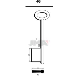 (10 u.) LLAVE EN BRUTO GORJA LATON