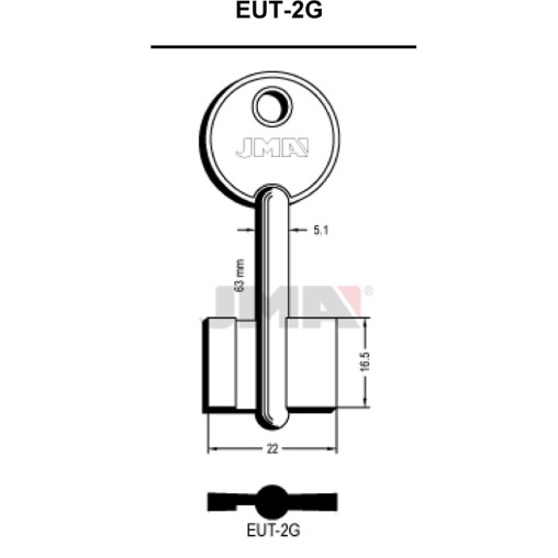 (10 u.) LLAVE EN BRUTO GORJA LATON