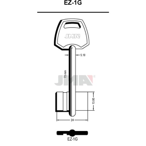 (10 u.) LLAVE EN BRUTO GORJA LATON