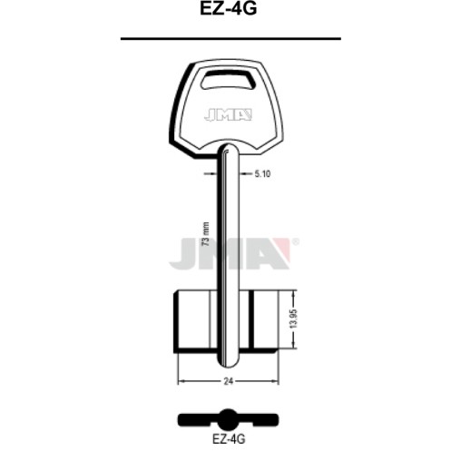 (10 u.) LLAVE EN BRUTO GORJA LATON