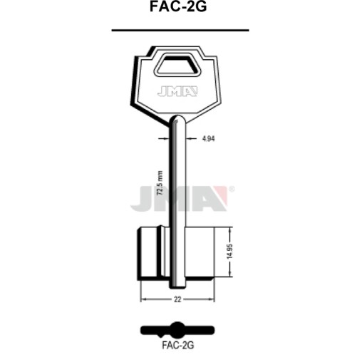(10 u.) LLAVE EN BRUTO GORJA LATON