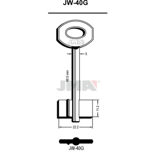 (10 u.) LLAVE EN BRUTO GORJA LATON