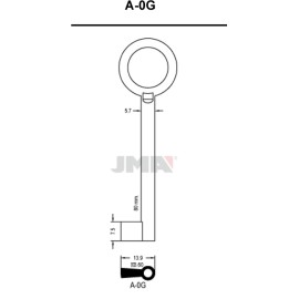 (10 u.) LLAVE EN BRUTO GORJA LATON