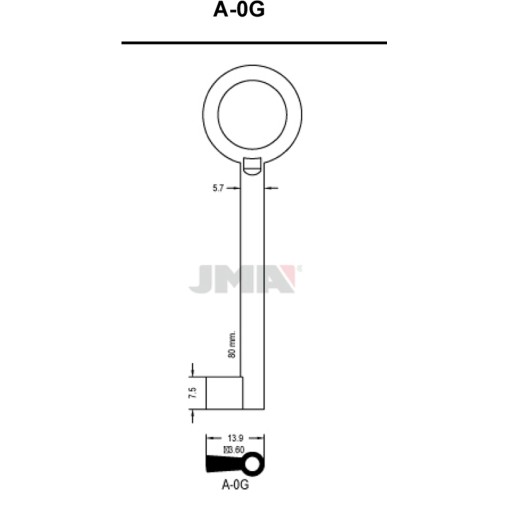 (10 u.) LLAVE EN BRUTO GORJA LATON