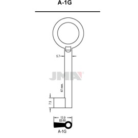 (10 u.) LLAVE EN BRUTO GORJA LATON