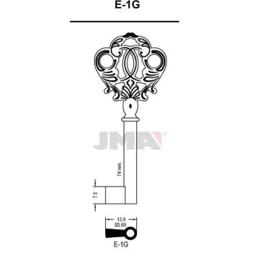 (10 u.) LLAVE EN BRUTO GORJA LATON