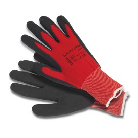 GUANTE NYLON NITRILO PALMA ROJ - T.8