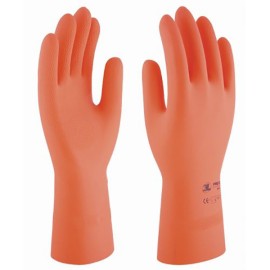 GUANTE LATEX INDUSTRIAL NARANJA - T.9