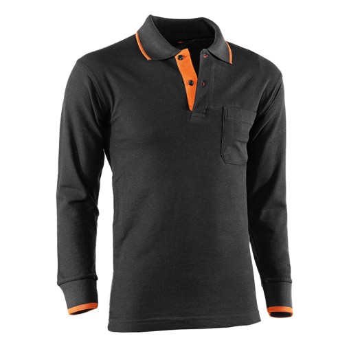 POLO M/LARGA ALGODON NGR/NJA - M