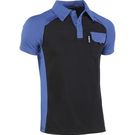 POLO M/CORTA C/BOLSILLO NGR/AZUL - L