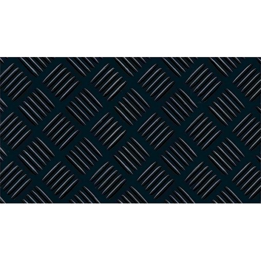 PAVIMENTO CHECKER CAUCHO NEGRO 3MM