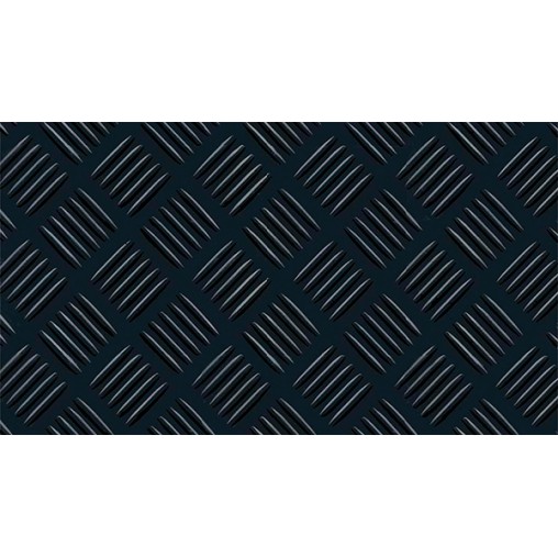 PAVIMENTO CHECKER CAUCHO NEGRO 3MM