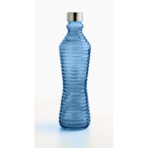 BOTELLA VIDRIO AZUL RUSTIK - 1 L