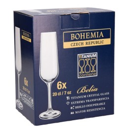 COPA CAVA CRISTAL BELIA PACK-6 - 20 CL