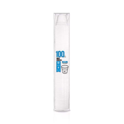 VASO DESECHABLE PP IRROMP BCO B/100 - 100 CM3