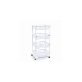 CARRO MULTIUSO 4 CESTAS BCO. - 40X30X85CM