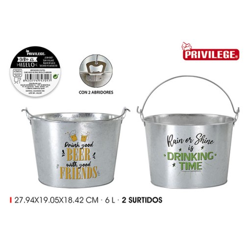 CUBO HIELO OVAL C/ABRIDOR - 6 L